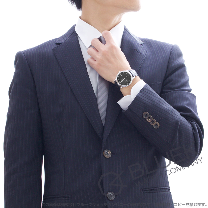 オメガ デ・ヴィル プレステージ パワーリザーブ アリゲーターレザー メンズ 424.13.40.21.01.001