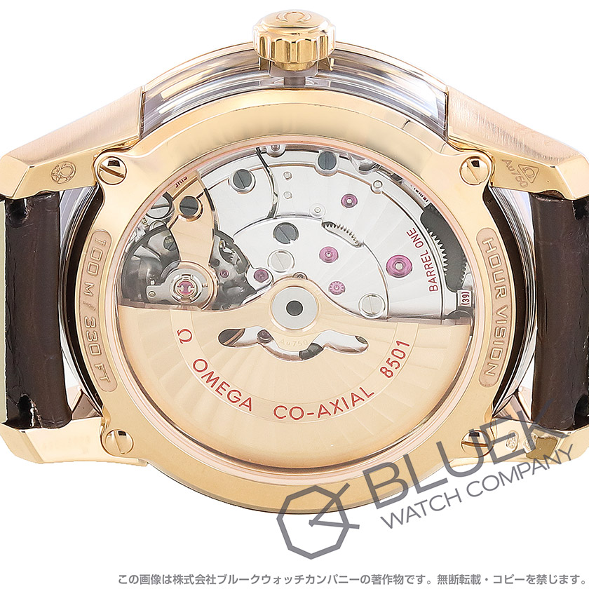 オメガ デ・ヴィル アワービジョン RG金無垢 アリゲーターレザー メンズ 431.63.41.21.02.001