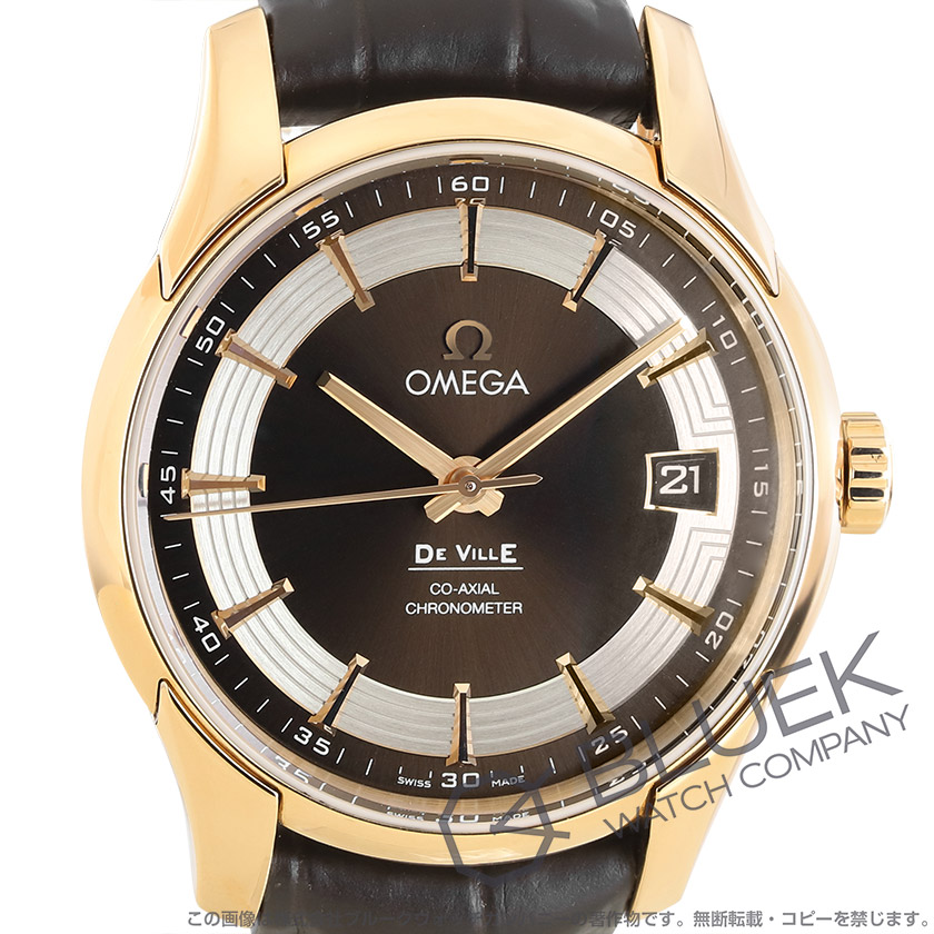 オメガ デビル アワービジョン RG金無垢 アリゲーターレザー 腕時計 メンズ OMEGA 431.63.41.21.13.001