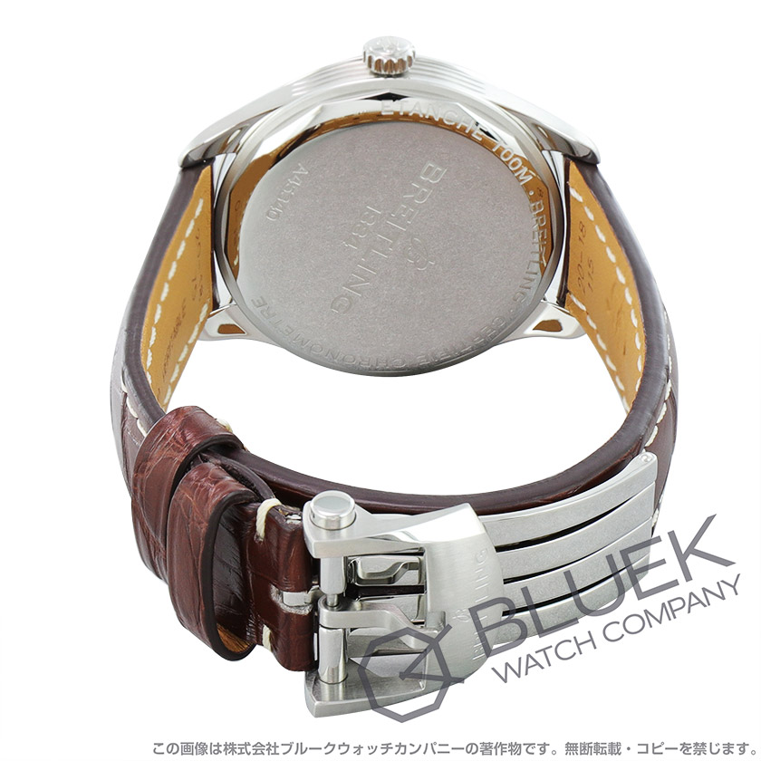 ブライトリング プレミエ アリゲーターレザー メンズ A45340211G1P1