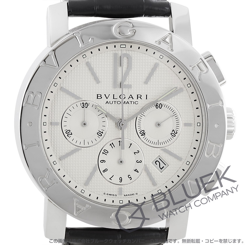 ブルガリ ブルガリ・ブルガリ クロノグラフ アリゲーターレザー メンズ BB42WSLDCH