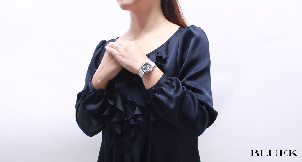 ショパール ハッピーダイヤモンド ハッピーミッキー サテンレザー レディース 278509-3045