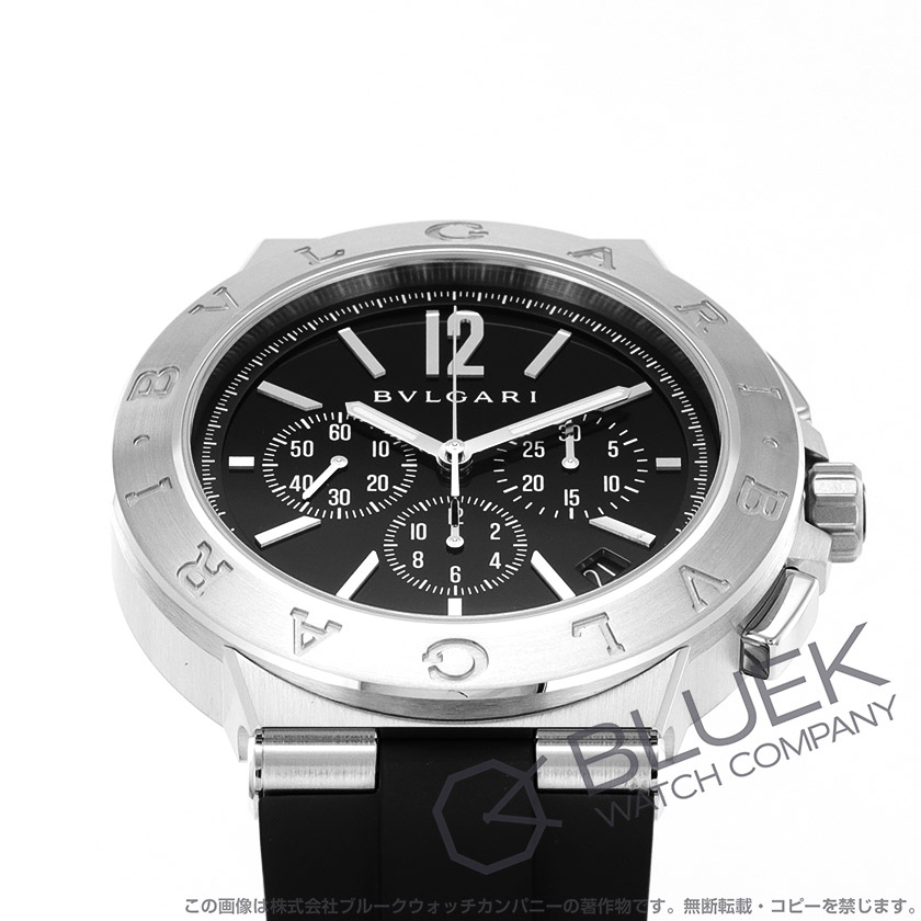 ブルガリ ディアゴノ ヴェロチッシモ クロノグラフ メンズ DG41BSVDCH-SET-BLK