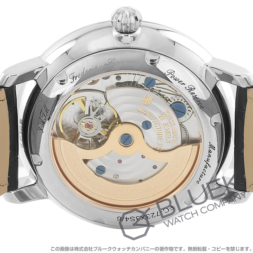 フレデリックコンスタント マニュファクチュール スリムライン パワーリザーブ アリゲーターレザー メンズ 723WR3S6