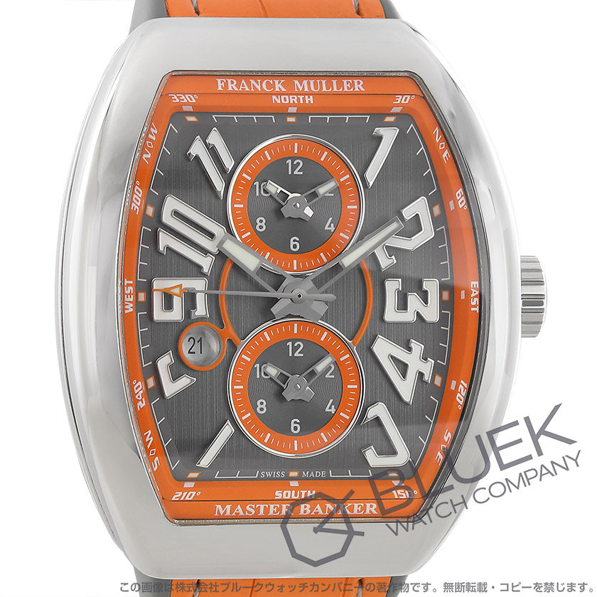 フランクミュラー ヴァンガード マスターバンカー クロコレザー メンズ V 45 MB SC DT AC OR