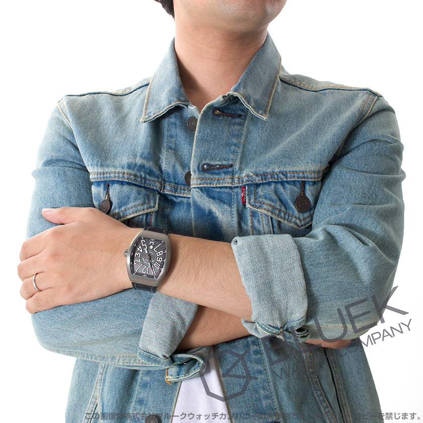 フランクミュラー ヴァンガード クロコレザー メンズ V45 SC DT TT BR NR