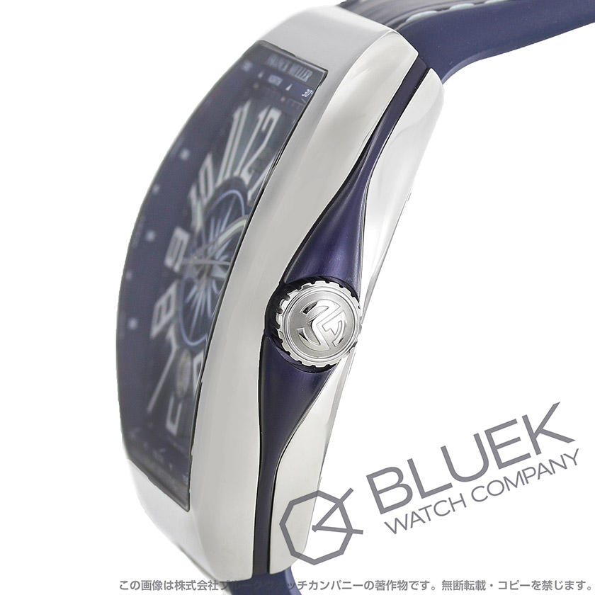 フランクミュラー ヴァンガード ヨッティング クロコレザー メンズ V 45 SC DT AC BL YACHTING