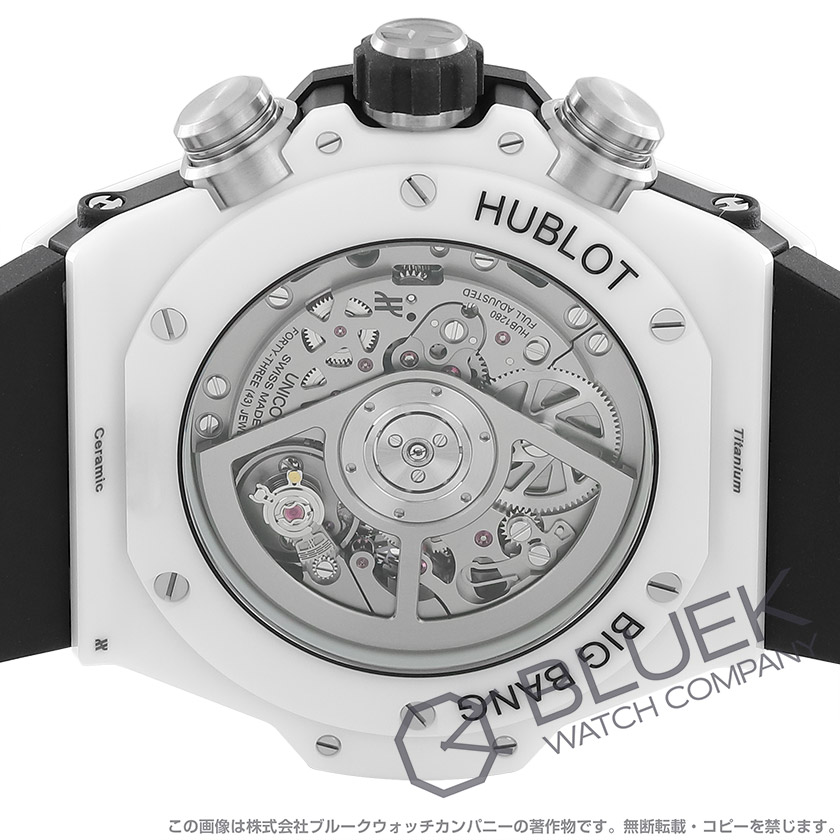 ウブロ ビッグ・バン ウニコ ホワイト セラミック クロノグラフ メンズ 421.HX.1170.RX