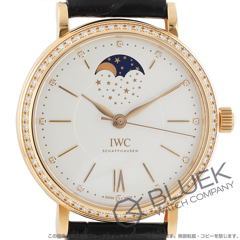 IWC Portofino Automatic Moon Phase 37mm Rose Gold IW459009 Black Dial