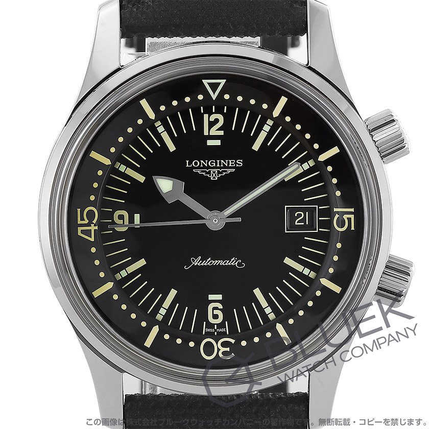 ロンジン ヘリテージ レジェンドダイバー 300m防水 腕時計 メンズ LONGINES L3.774.4.50.0