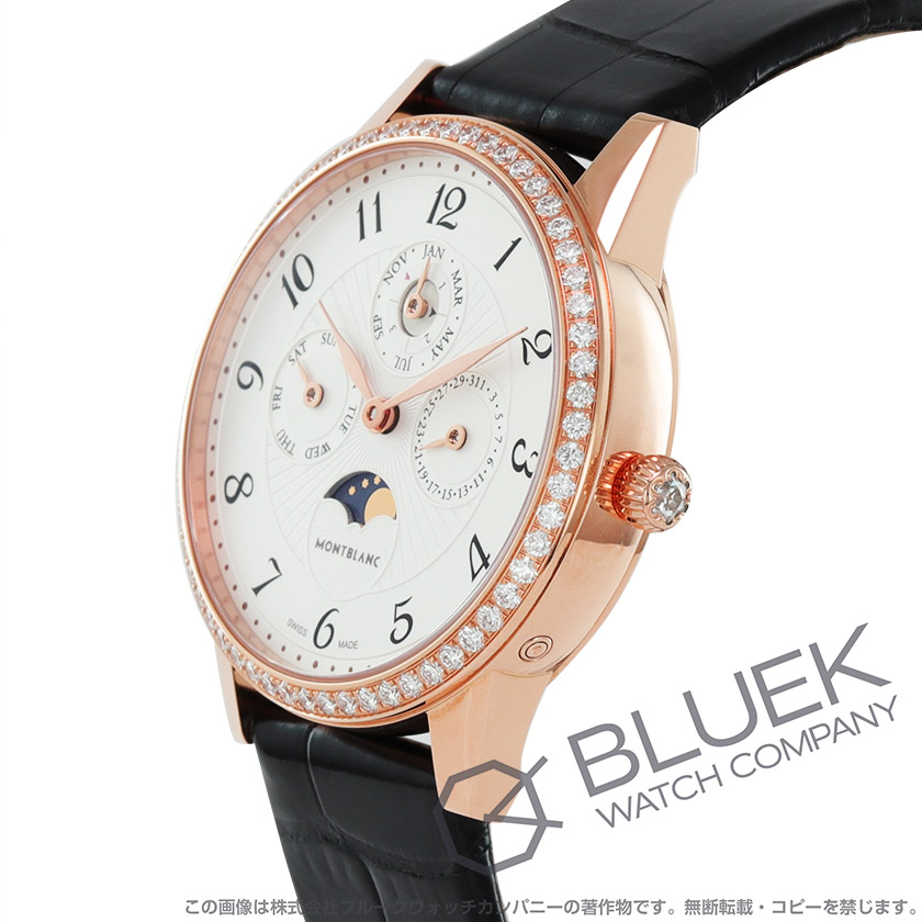 モンブラン ボエム パーペチュアルカレンダー ジュリー ムーンフェイズ ダイヤ アリゲーターレザー レディース 112503