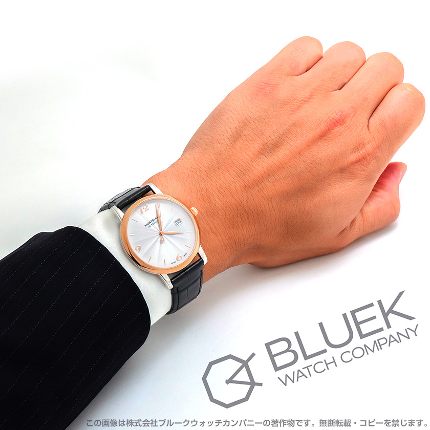 モンブラン スター レガシー クラシック デイト アリゲーターレザー メンズ 113824