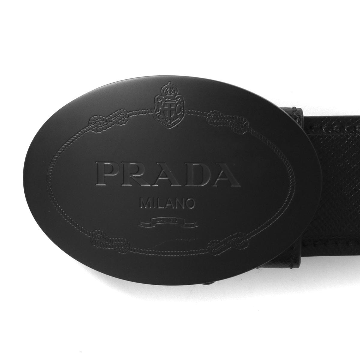 プラダ ベルト ファッション小物アウトレット メンズ サフィアーノ ブラック 2CM198 053 F0002 PRADA