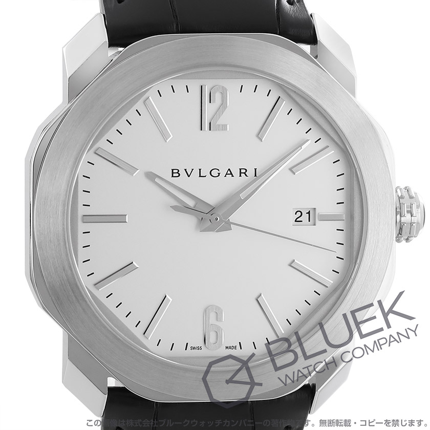 ブルガリ オクト ローマ アリゲーターレザー メンズ OC41C6SLD