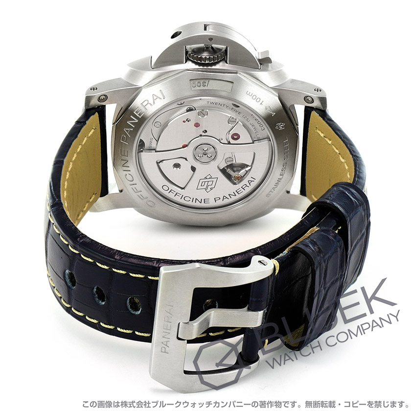 パネライ ルミノール 1950 パワーリザーブ GMT 300m防水 アリゲーターレザー メンズ PAM00986