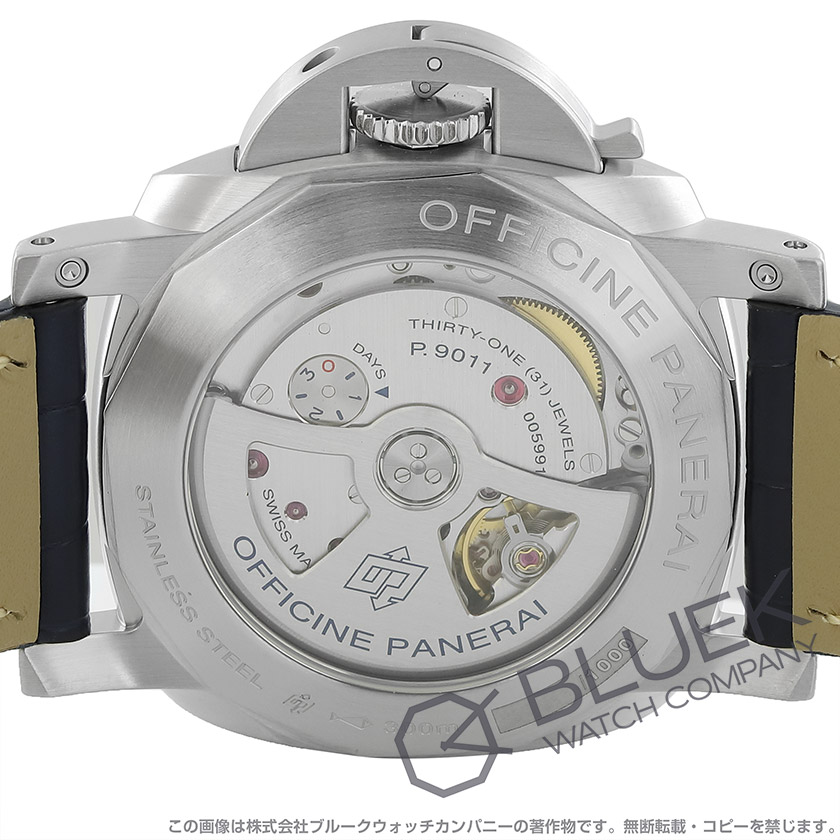 パネライ ルミノール GMT パワーリザーブ 300m防水 アリゲーターレザー メンズ PAM01033