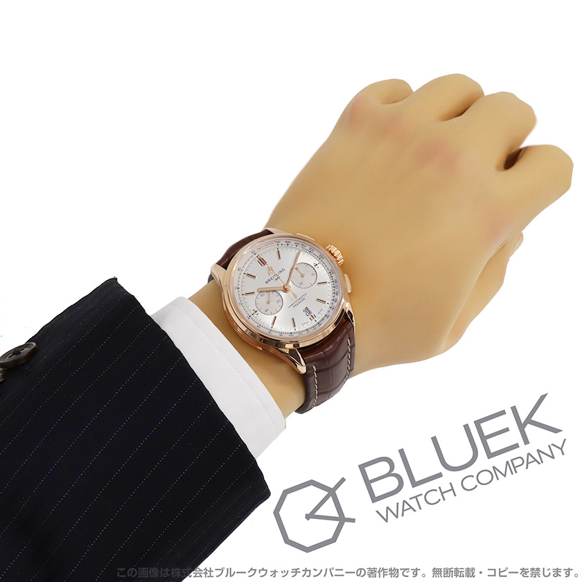 ブライトリング プレミエ B01 クロノグラフ アリゲーターレザー メンズ RB0118371G1P2