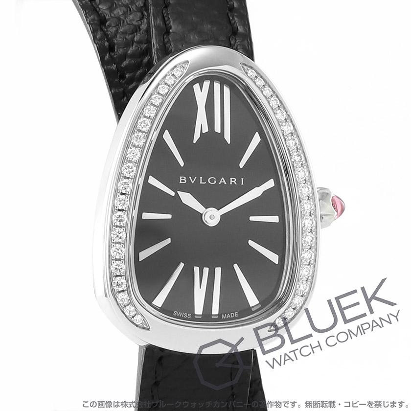 ブルガリ セルペンティ ダイヤ パイソンレザー レディース SP32BSDL