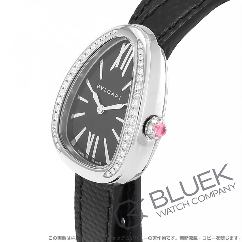 ブルガリ セルペンティ ダイヤ パイソンレザー レディース SP32BSDL