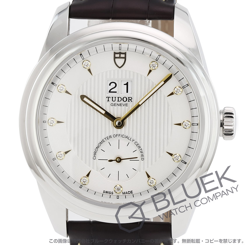 チューダー グラマー ダブルデイト ダイヤ アリゲーターレザー メンズ 57100-0020