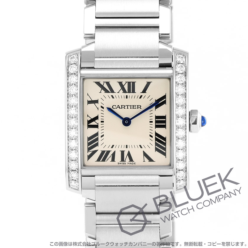 カルティエ タンク フランセーズ MM ダイヤ レディース W4TA0009