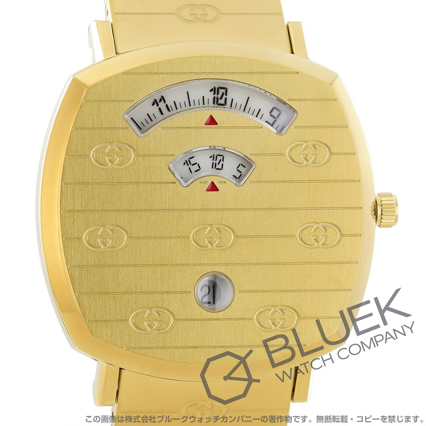 42750円 最大60%OFFクーポン 新品未使用 gucci グリップ ゴールド 腕時計 メンズ YA157409